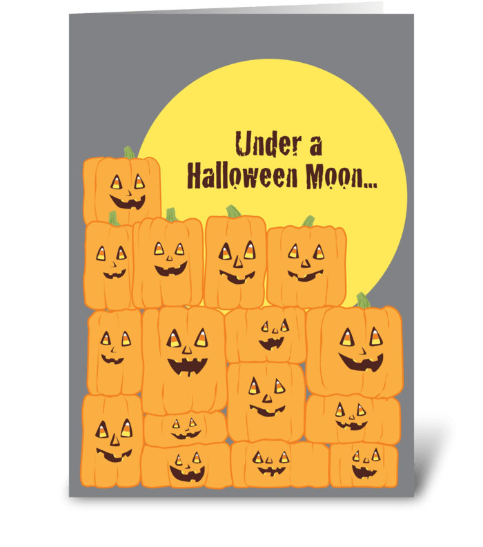 Halloween Moon greeting card