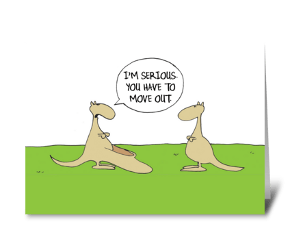 Kangaroo Room greeting card