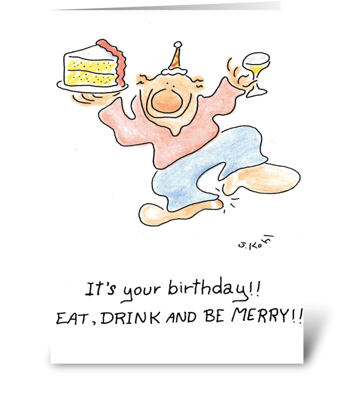 Eat Drink Merry greeting card