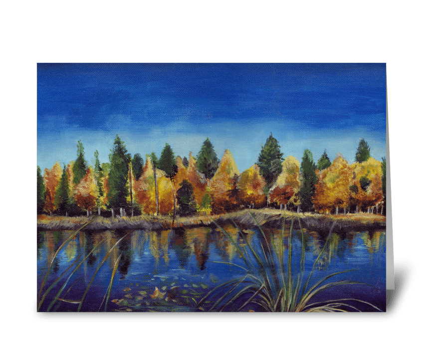Fall at the Pond greeting card