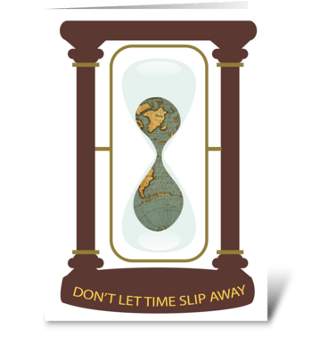 Retirement Hourglass and Map greeting card