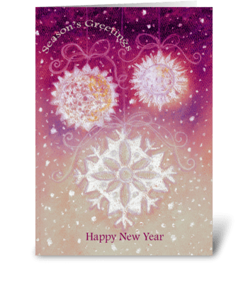 Snowflakes Season's Greetings  greeting card