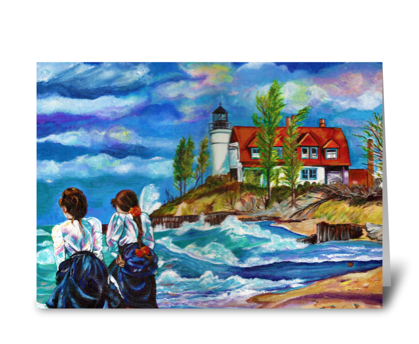 Point Betsie of the Past greeting card
