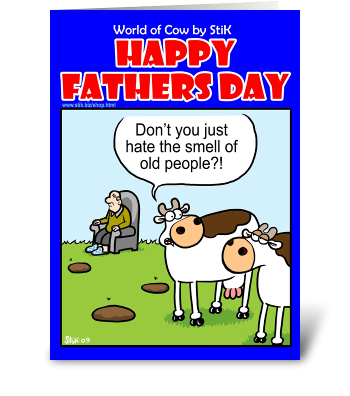 Old People Father's Day card greeting card