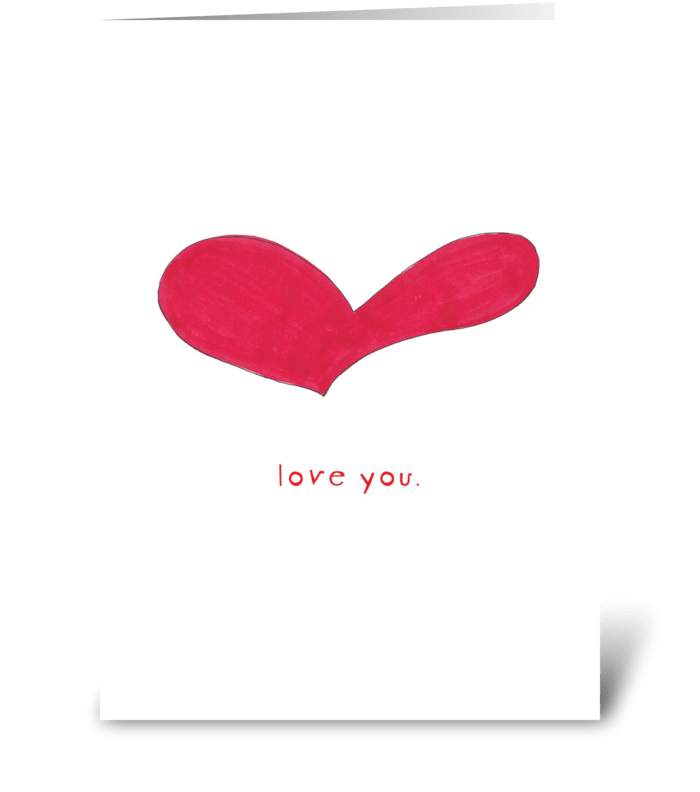 big heart greeting card