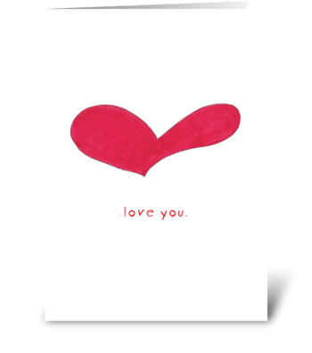 big heart greeting card
