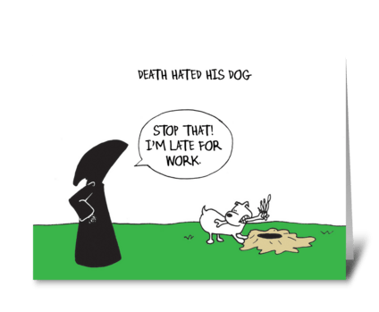 Death's Dog greeting card