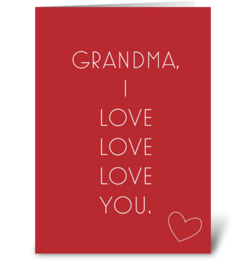 Grandma Love greeting card