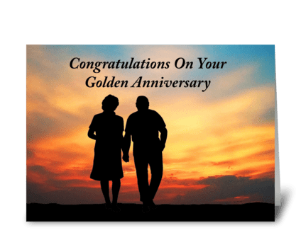 Congratulations On Golden Anniversary greeting card