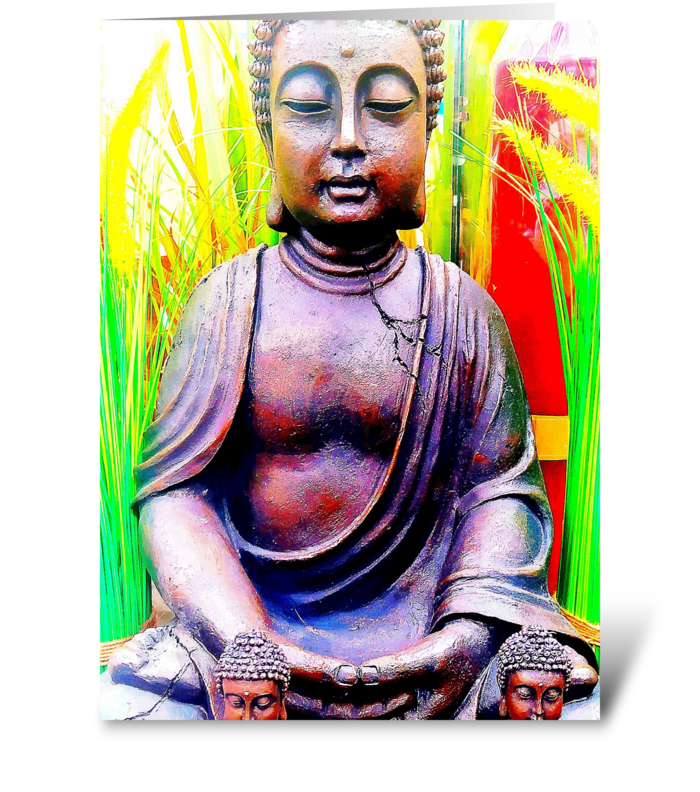 Meditation greeting card