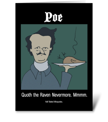 Edgar Allan Poe greeting card