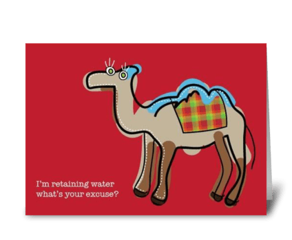 Camel greeting card