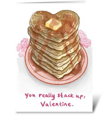 Valentine's Pancakes greeting card