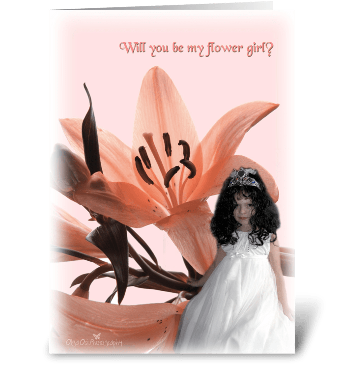 Flower girl greeting card