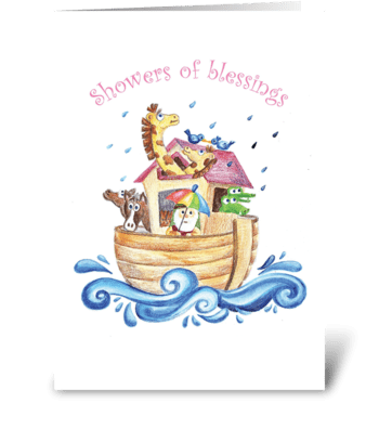 Noah's Ark - Showers of Blessings greeting card