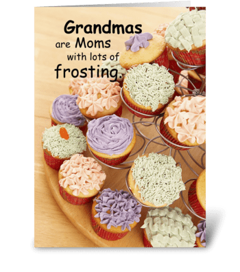Grandmother, Mother's Day, Cupcakes greeting card