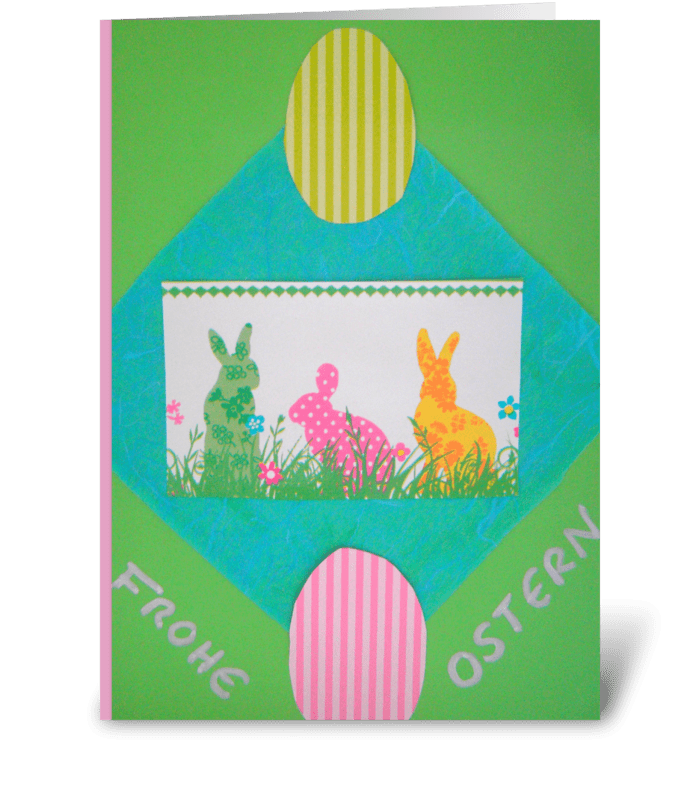 Frohe Ostern greeting card