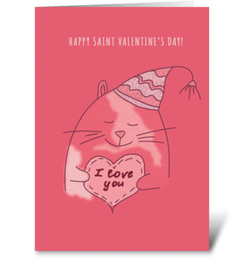 Happy Saint Valentine's day greeting card