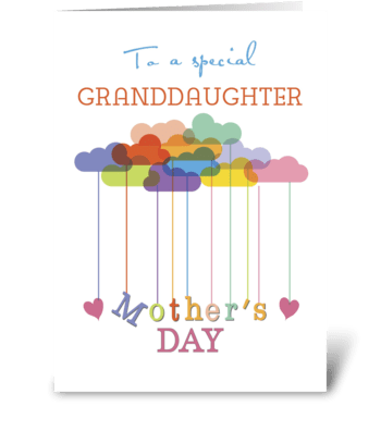 Granddaughter, Cute Mother's Day Rainbow greeting card