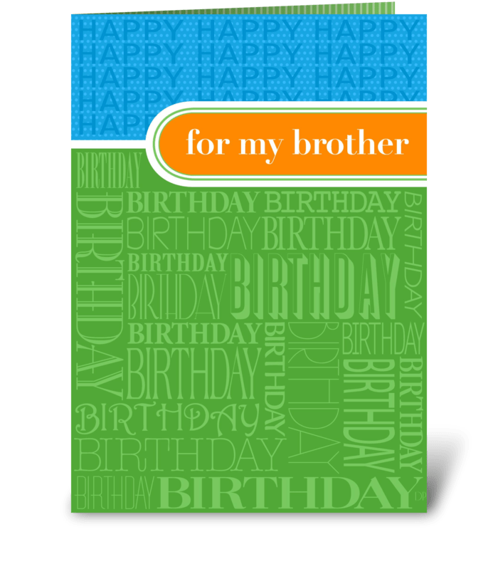 Brother Birthday greeting card