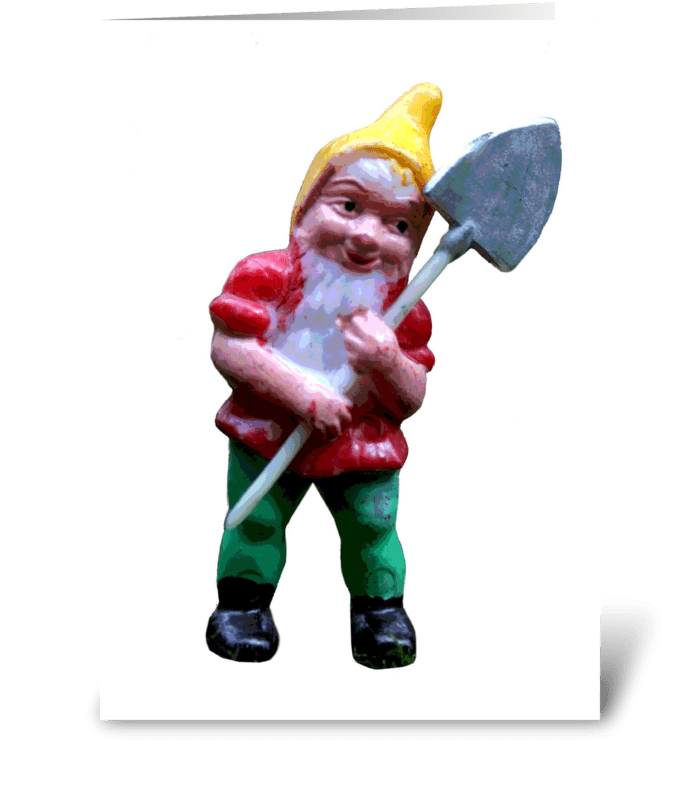 Groovy Garden Gnome greeting card