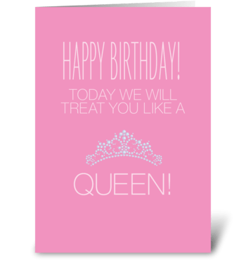 Birthday Queen greeting card