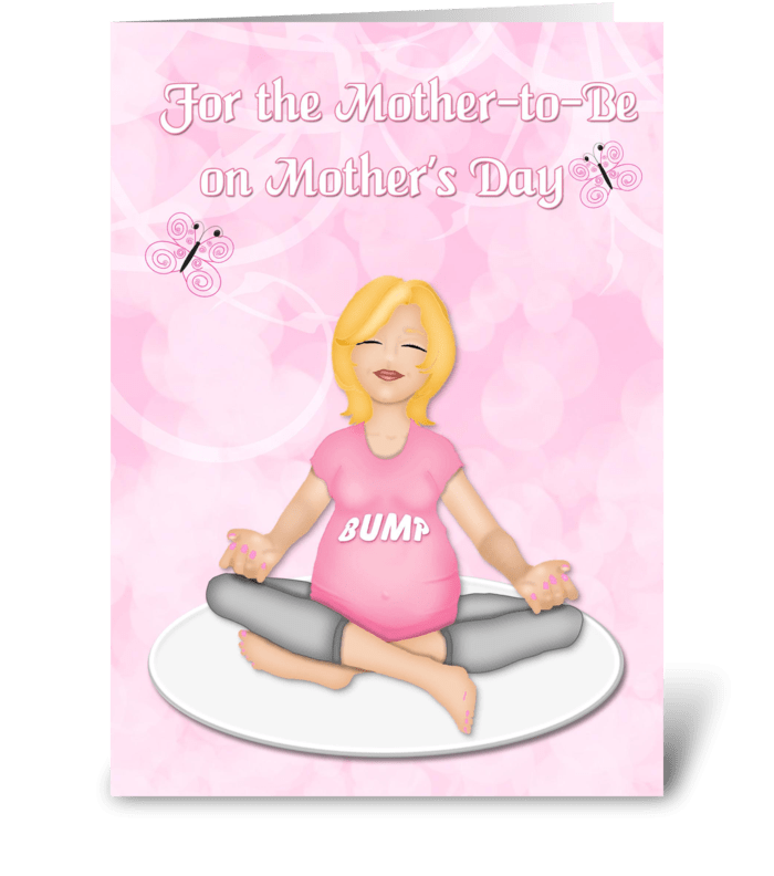 Mother-to-Be, Yoga, Mother's Day greeting card