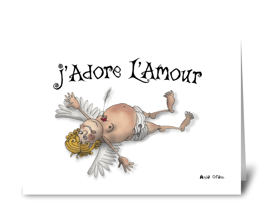 J´adore L´amour greeting card