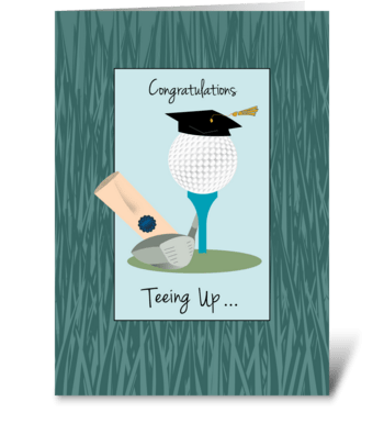 Sports Golf Graduate greeting card