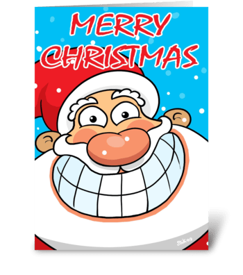 Merry Christmas from Santa greeting card
