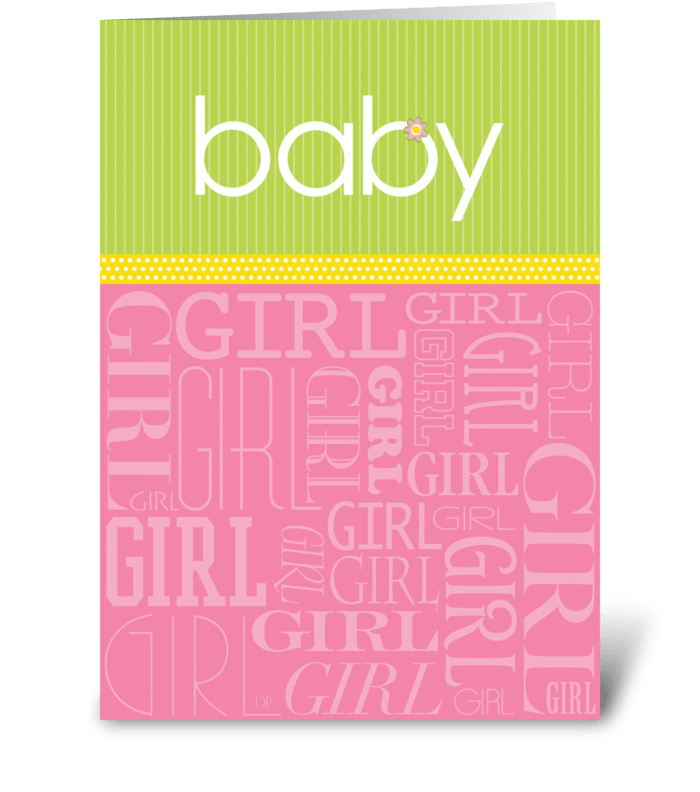Baby Girl greeting card