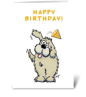 Happy birthday dog. greeting card