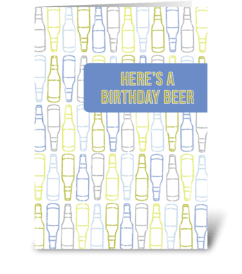Birthday Beer greeting card