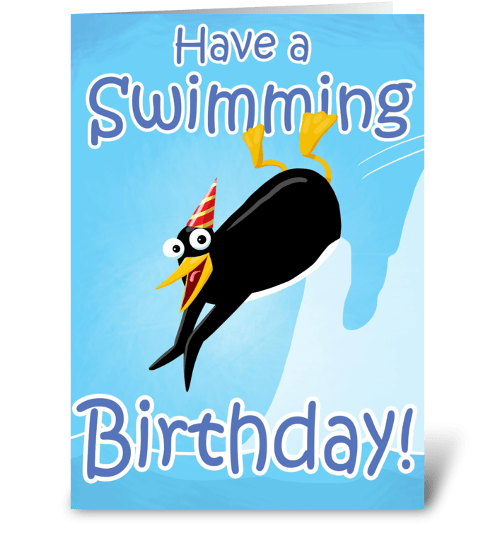 Have a swimming Birthday greeting card