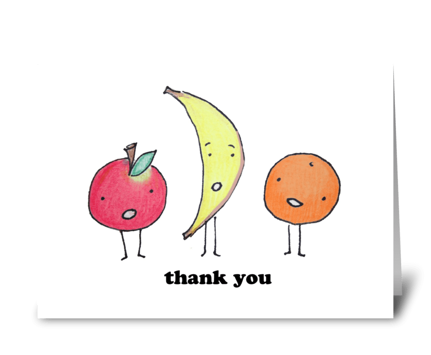 Thank You Fruits greeting card