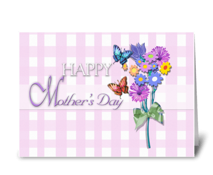 Happy Mother's Day, butterflies greeting card