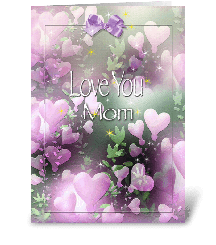 Love you MOM, Mother's Day Greeting greeting card