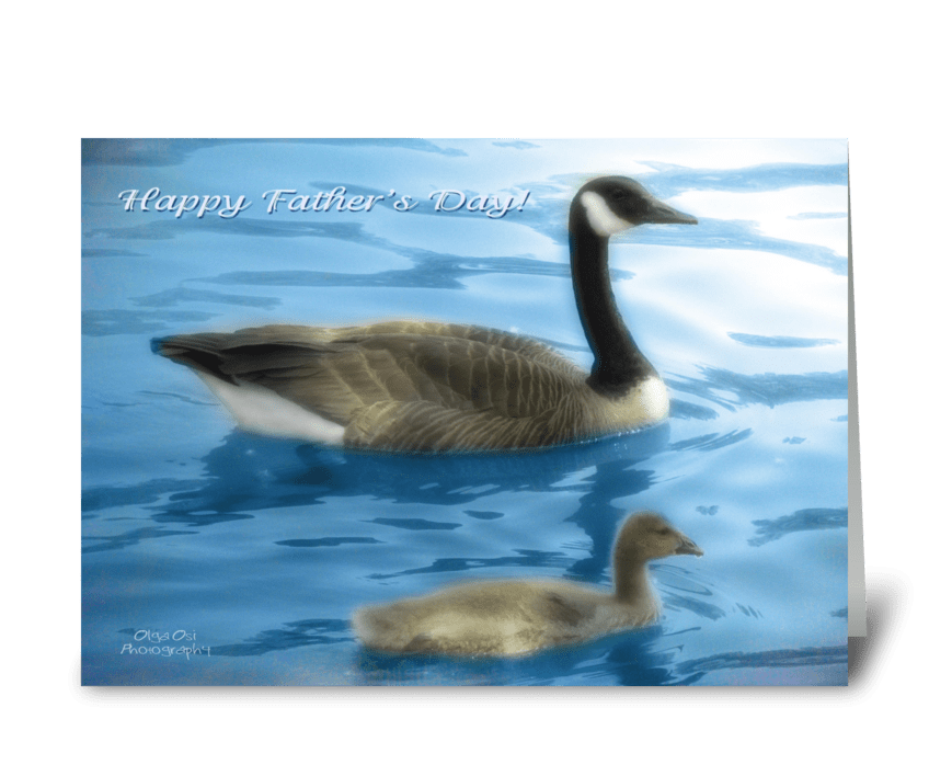 Happy Father's day geese greeting card