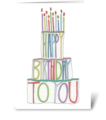 happy birthday to you greeting card