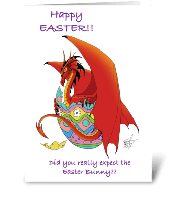 Easter Dragon greeting card