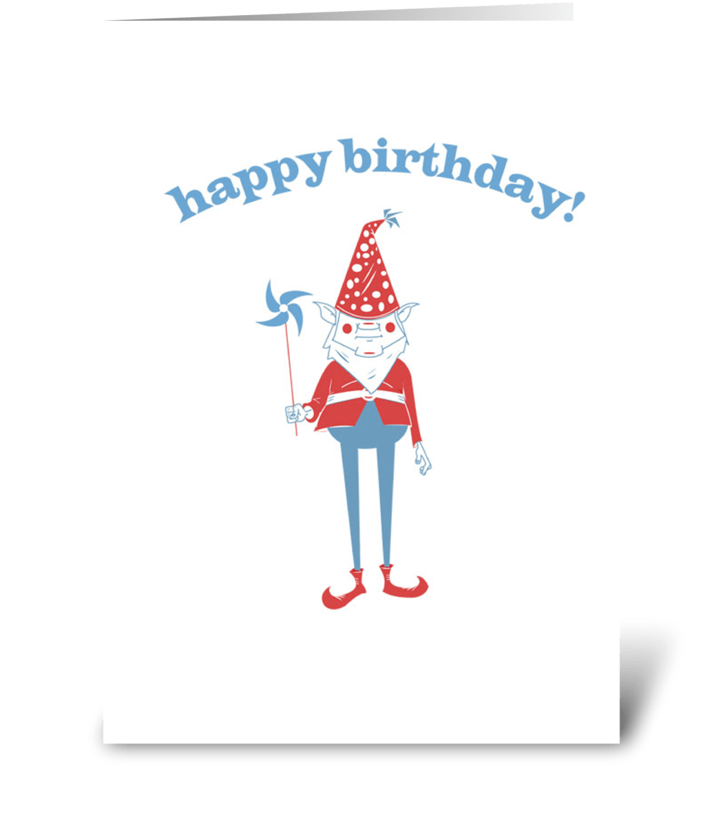 Birthday Gnome - Send this greeting card designed by Giant Gnome Design.
