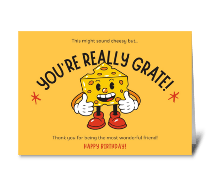 Cheesy Birthday Card greeting card
