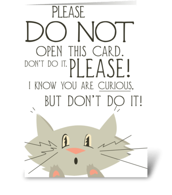 Curiosity Killed the Cat  greeting card