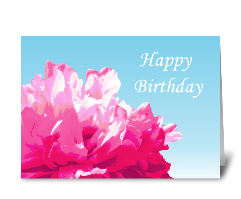 Pink Peony Birthday Card greeting card