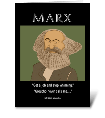 Karl Marx  greeting card