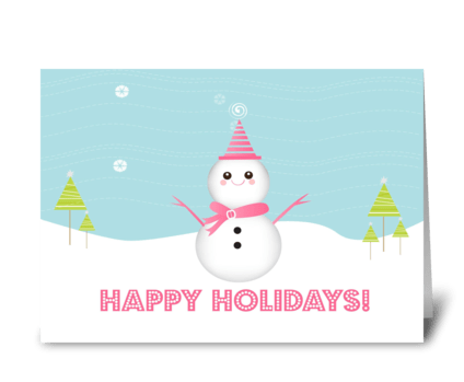 Cute Snowman greeting card