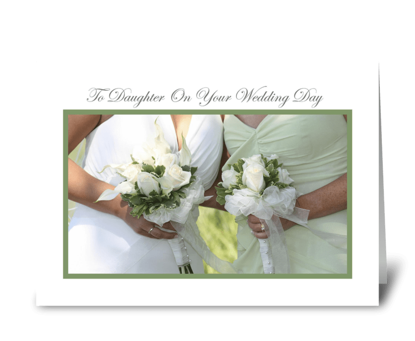 Daughter on Your Wedding Day greeting card