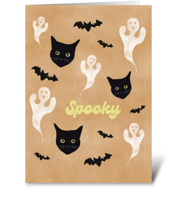 Spooky Halloween greeting card