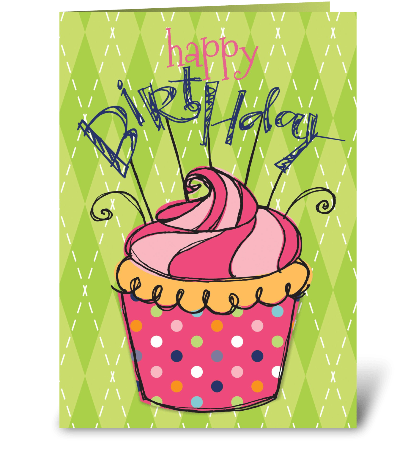 Happy Birthday Cupcake Send this greeting card designed by The Jewel