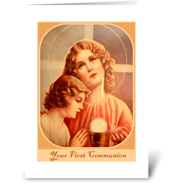 Your first communion greeting card